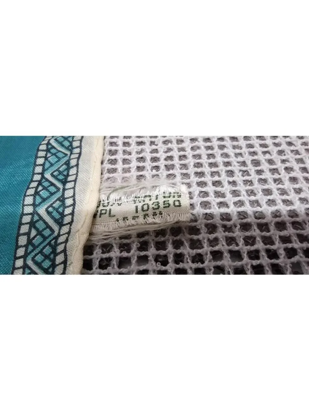 Vintage 1950s Neck Scarf Tiny Tetris Squares Teal Turquoise Rayon Unisex Scarf